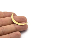 Moon Phase Blank, 10 Raw Brass Crescent Blanks (36x5x0.80mm) Moon9