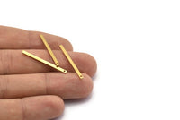 Raw Brass Bar, 50 Raw Brass Bars,Charms (30x2x1mm) Bs-1197--A0859