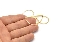 Gold Drop Connector, 6 Gold Plated Drop Connectors (32x22x1mm) Bs 1140 Q0323