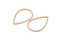 Rose Gold Drop Connector, 6 Rose Gold Plated Drop Connectors (32x22x1mm) Bs 1140 Q0323