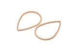 Rose Gold Drop Connector, 6 Rose Gold Plated Drop Connectors (32x22x1mm) Bs 1140 Q0323