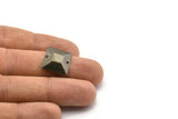Pyramid Antique Brass Connector, 10 Antique Brass Squares With 2 Holes, Pyramid Connectors, Findings (16mm) K127