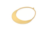Gold Drop Charm, Gold Plated Brass Drop Charms With 1 Loop, Earrings, Findings (54x42x0.80mm) D1139 Q0906
