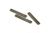 Antique Brass Charm, 50 Antique Brass Rectangle Connector (25x4mm) K137