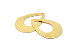 Gold Drop Charm, 2 Gold Plated Brass Drop Charms With 1 Hole, Earrings, Pendants, Findings (41x28x0.80mm) D1060 Q0905