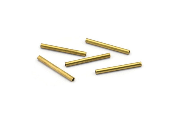 Raw Brass Tubes, 100 Raw Brass Tube Findings (15x1.5mm) B0121