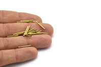 Raw Brass Tubes, 100 Raw Brass Tube Findings (15x1.5mm) B0121