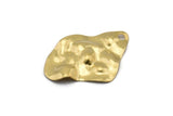 Brass Irregular Charm, 12 Raw Brass Irregular Shaped Charms With 1 Hole, Earrings, Pendants, Findings (37x27x0.60mm) D0804