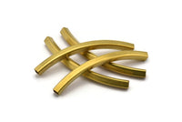 5 Square Oval Raw Brass Tubes (70x5x5mm) Sq14 Brc278