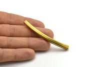 5 Square Oval Raw Brass Tubes (70x5x5mm) Sq14 Brc278