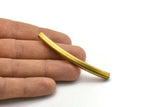 5 Square Oval Raw Brass Tubes (70x5x5mm) Sq14 Brc278
