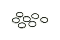 10mm Jump Rings - 50 Oxidized Black Brass Jump Rings (10x1mm) A0372