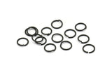 10mm Jump Rings - 50 Oxidized Black Brass Jump Rings (10x1mm) A0372