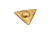 Brass Cabochon Triangle, Vintage Brass Triangle (28x25mm) L-15
