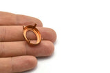 Vintage Copper Setting, 4 Vintage Raw Copper Oval Bezel Settings With 4 Prong (23x16mm) L-6