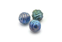 Vintage Plastic Beads, 2 Vintage Plastic Beads, Made In Germany (21mm) B-12