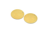 Raw Brass Disc, 12 Raw Brass Stamping Blanks, Discs With 1 Hole (20x0.80mm) Y254