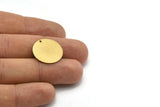 Raw Brass Disc, 12 Raw Brass Stamping Blanks, Discs With 1 Hole (20x0.80mm) Y254