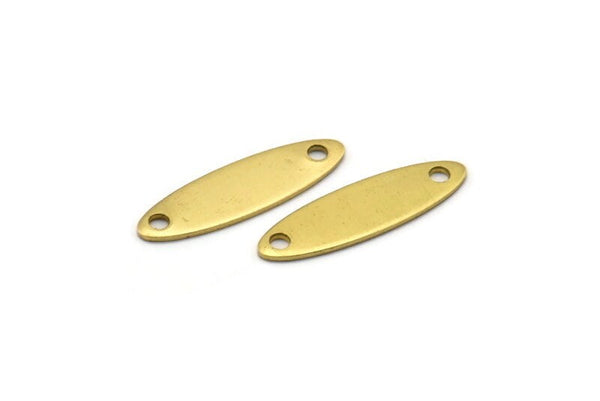 Pirinç Markiz Bağlantı Parçası, 2 Delikli 12 Ham Pirinç Markiz Bağlantı Parçası (24x7x0,80 mm) Y133