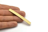 Raw Brass Stamping Blank, 10 Raw Brass Bracelet Stamping Blanks ( 8x70x1mm) Y170