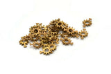 Brass Flower Finding, 25 Raw Brass Flower Findings 12x7.5mm Dh-01 D0238--Y230