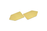 Brass Stamping Blank, 12 Raw Brass House Shape Stamping Blanks Without Holes (25x15x0.80)  D0318--C062