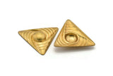 Vintage Brass Triangle 38x33 Mm B-9