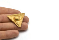 Vintage Brass Triangle 38x33 Mm B-9