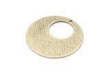 Silver Round Charm, 2 Textured Antique Silver Plated Brass Circle Charms With 1 Hole (32x0.80mm) A1976