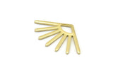 Brass Sun Blank, 12 Raw Brass Sun Blanks, Findings (24x16x0.80mm) M02440