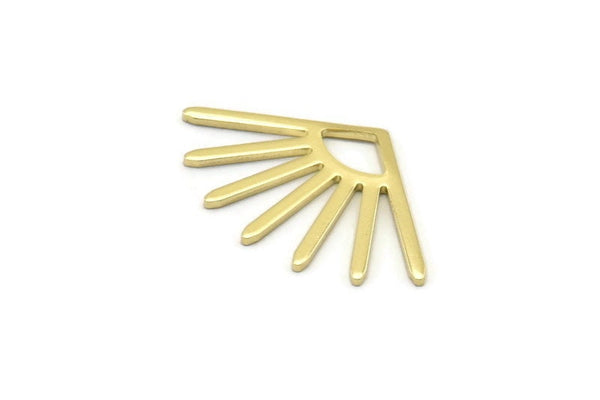 Brass Sun Blank, 12 Raw Brass Sun Blanks, Findings (24x16x0.80mm) M02440