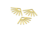 Brass Sun Blank, 12 Raw Brass Sun Blanks, Findings (24x16x0.80mm) M02440