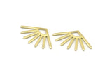 Brass Sun Blank, 12 Raw Brass Sun Blanks, Findings (24x16x0.80mm) M02440