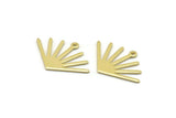 Brass Sun Charm, 12 Raw Brass Sun Charms With 1 Loop (24x17x0.80mm) M02441