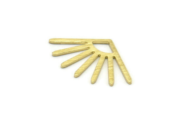 Brass Sun Blank, 12 Textured Raw Brass Sun Blanks, Findings (24x16x0.80mm) M02448