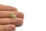 Brass Sun Blank, 12 Textured Raw Brass Sun Blanks, Findings (24x16x0.80mm) M02448