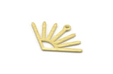 Brass Sun Charm, 12 Textured Raw Brass Sun Charms With 1 Loop (24x17x0.80mm) M02450
