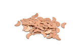 Copper Geometric Blank, 100 Raw Copper Tiny Pizza Slice Blanks, Findings (9x5x0.80mm) M02465