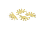 Brass Sun Charm, 24 Raw Brass Sun Charms With 1 Hole (8x15x0.80mm) M02401