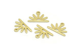 Brass Sun Charm, 24 Raw Brass Sun Charms With 1 Loop (10x15x0.80mm) M02403