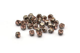 12 Light Amethyst Crystal Rhinestone Beads With 4 Holes Brass Setting for SS24, Charms, Pendants, Earrings - 5.3mm SS24