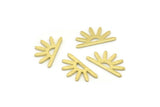 Brass Sun Blank, 24 Textured Raw Brass Sun Blanks, Findings, Connectors (8x15x0.80mm) M02408