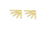 Brass Sun Blank, 24 Raw Brass Sun Blanks, Findings (18x13x0.80mm) M02416