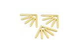 Brass Sun Blank, 24 Raw Brass Sun Blanks, Findings (18x13x0.80mm) M02416