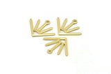 Brass Sun Charm, 24 Raw Brass Sun Charms With 1 Loop (18x15x0.80mm) M02418