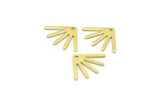 Brass Sun Charm, 24 Raw Brass Sun Charms With 1 Hole (18x13x0.80mm) M02421