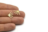 Brass Sun Charm, 24 Raw Brass Sun Charms With 1 Hole (18x13x0.80mm) M02421