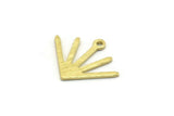 Brass Sun Charm, 24 Textured Raw Brass Sun Charms With 1 Loop (18x15x0.80mm) M02425