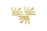 Brass Sun Charm, 24 Textured Raw Brass Sun Charms With 1 Loop (18x15x0.80mm) M02426