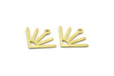 Brass Sun Charm, 24 Textured Raw Brass Sun Charms With 1 Loop (18x15x0.80mm) M02426